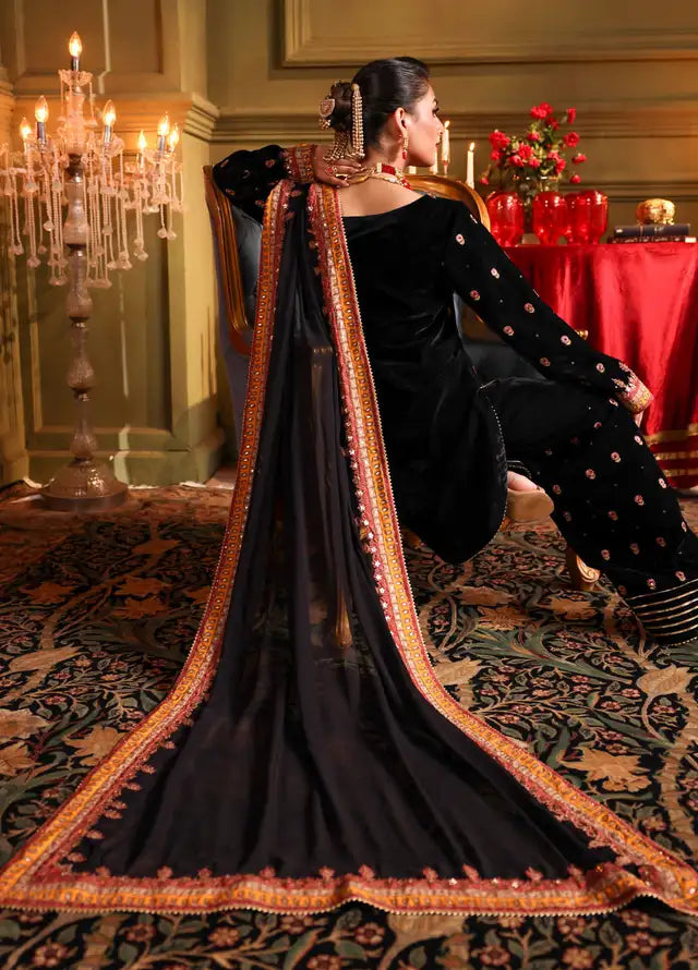 Signora by Charizma Embroidered Velvet Suits Unstitched 3 Piece CVT4-14