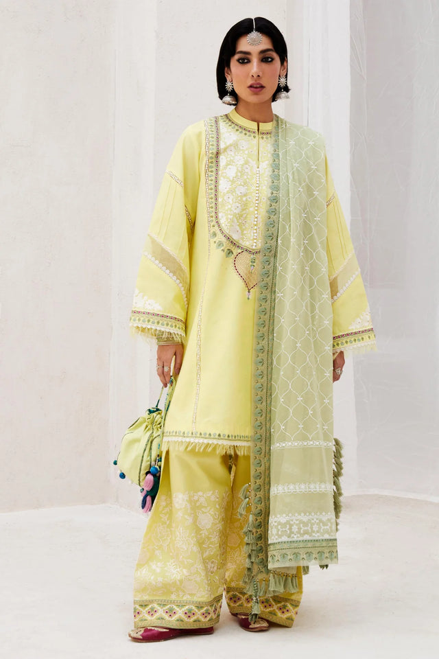Zara Shahjahan Embroidered Suits Unstitched 3 Piece D24-15A- Summer Collection