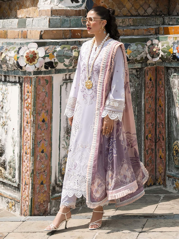 Mushq Lawana Embroidered Luxury Lawn Unstitched 3Pc Suit MSL-23-02 Banyen