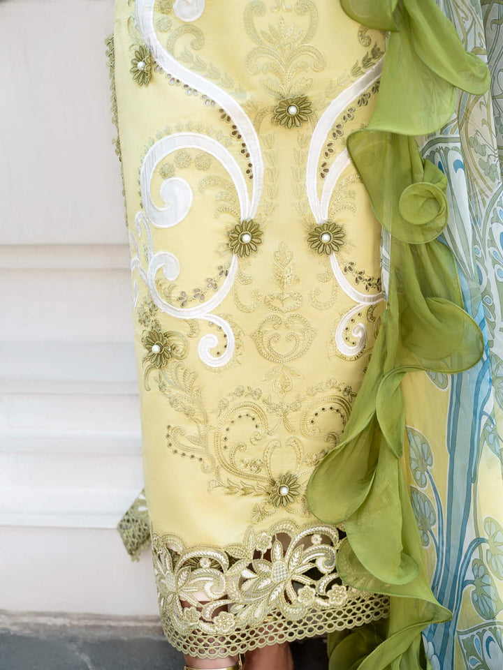 Mushq Lawana Embroidered Luxury Lawn Unstitched 3Pc Suit MSL-23-06 Intira