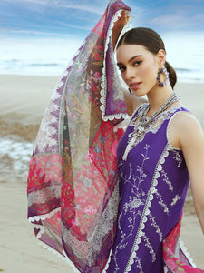 Noor by Saadia Asad Luxury Embroidered Chikankari Lawn 3Pc Suit D-10A - Mishi'sCollection