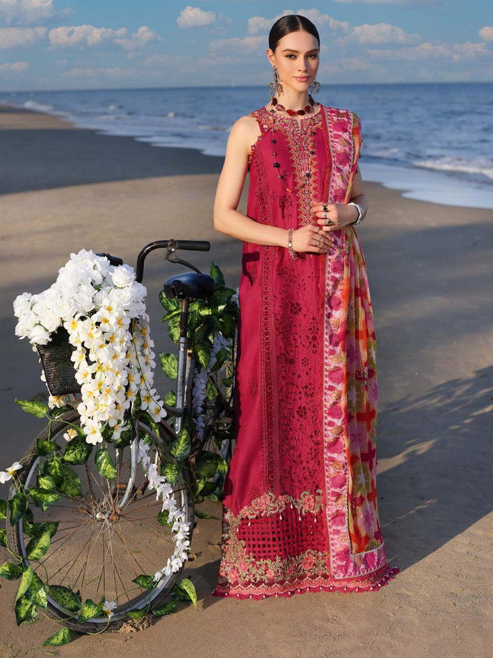 Noor by Saadia Asad Luxury Embroidered Chikankari Lawn 3Pc Suit D-12A - Mishi'sCollection