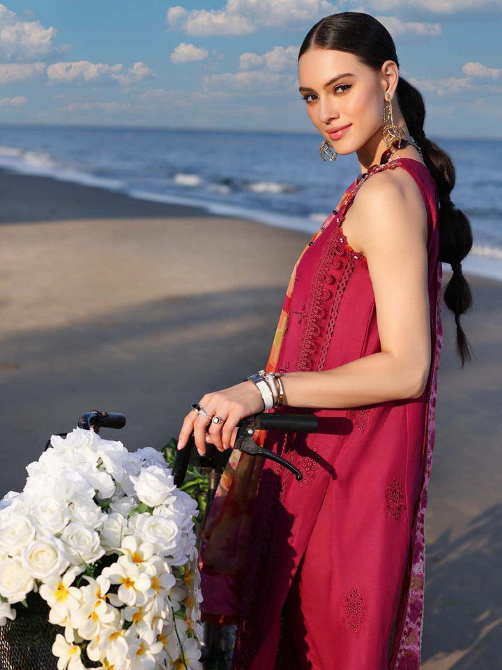 Noor by Saadia Asad Luxury Embroidered Chikankari Lawn 3Pc Suit D-12A - Mishi'sCollection
