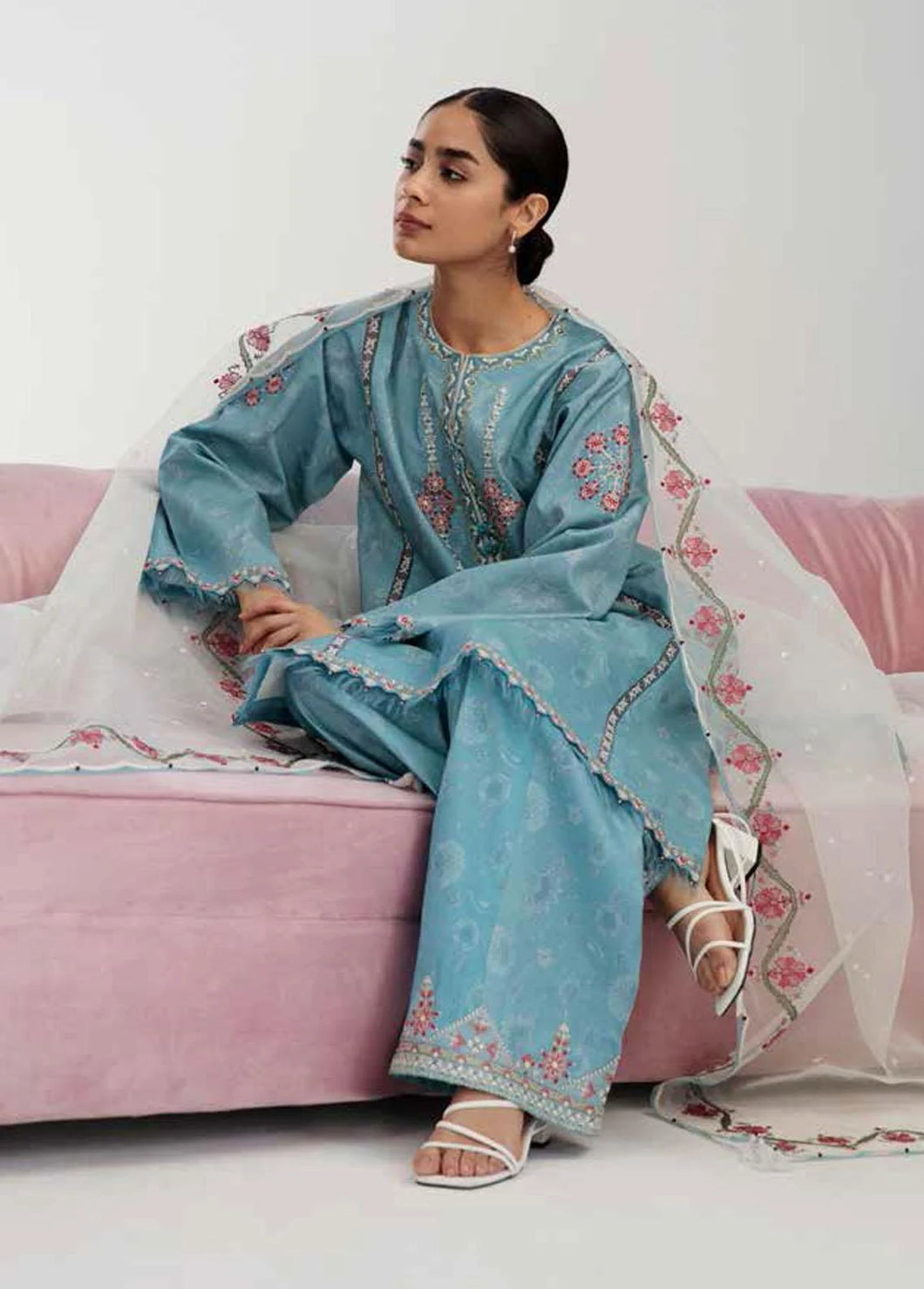 Coco by Zara Shahjahan Embroidered Lawn Suits Unstitched 3 Piece 6B